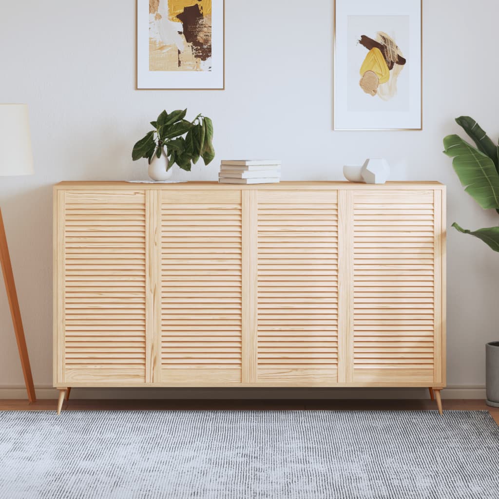 Portas de armário 4 pcs com design de persiana pinho maciço