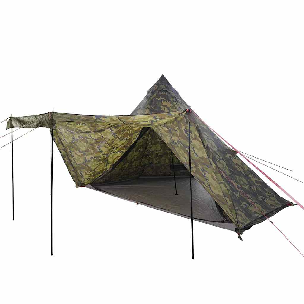 Tenda familiar tipi para 8 pessoas impermeável camuflagem