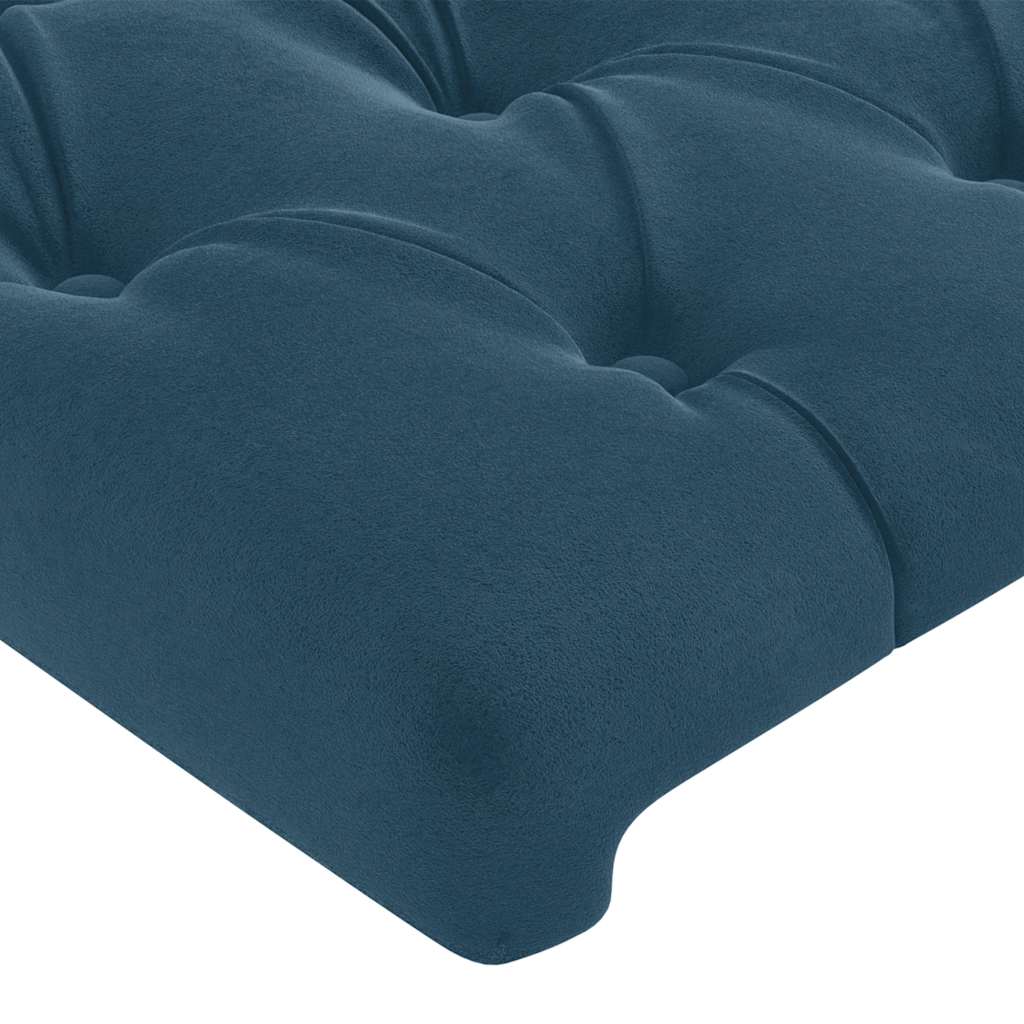 Cabeceiras azul-escuro 144x7x78/88 cm veludo