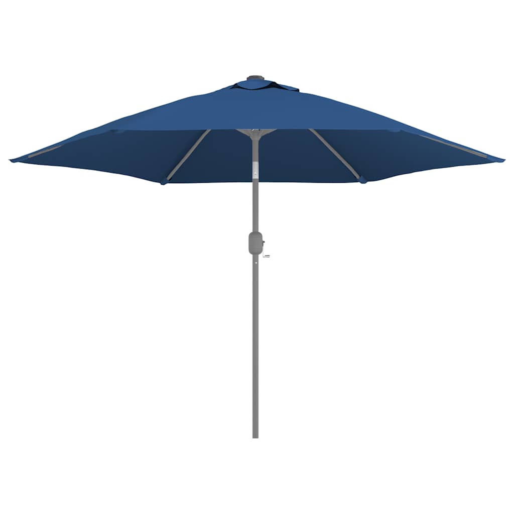 Tecido de substituição p/ guarda-sol exterior 300 cm azul-ciano