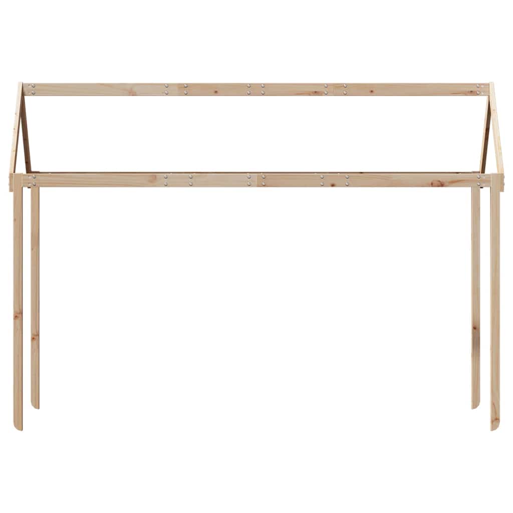 Telhado de cama infantil 217x95,5x159cm madeira de pinho maciça