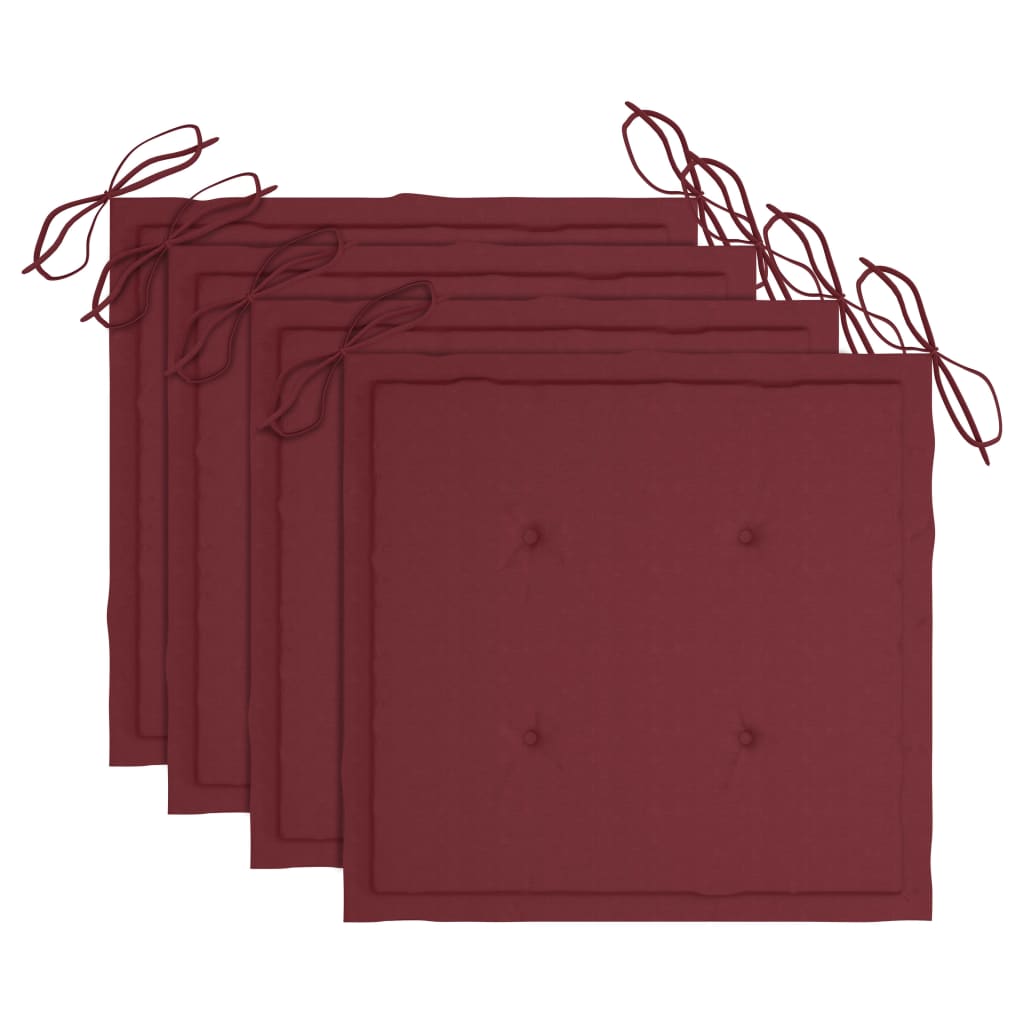 Cadeiras de jantar jardim c/ almofadões 3 pcs madeira acácia