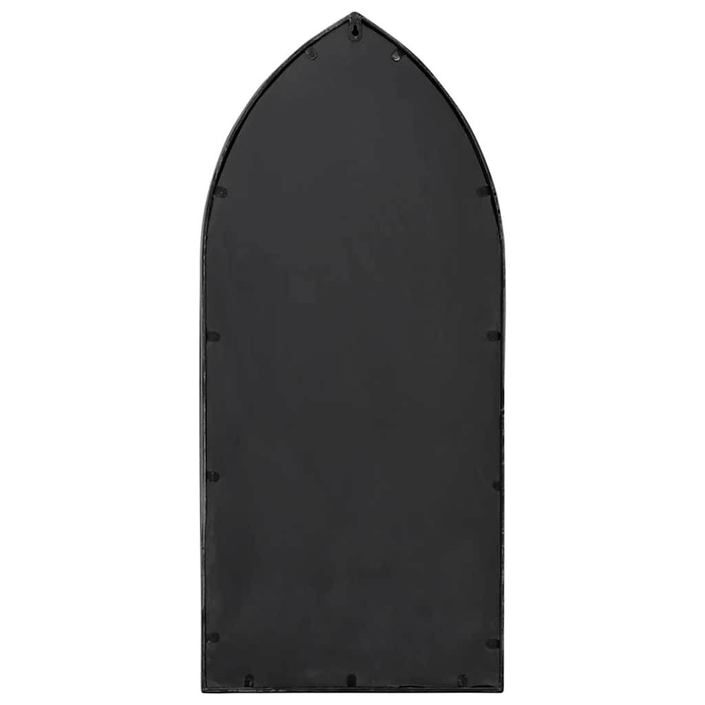 Espelho de jardim p/ uso exterior ferro 100x45 cm preto