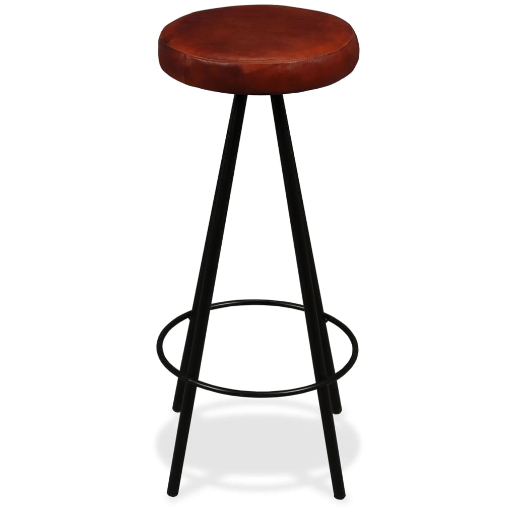 Bancos de bar 4 pcs couro genuíno