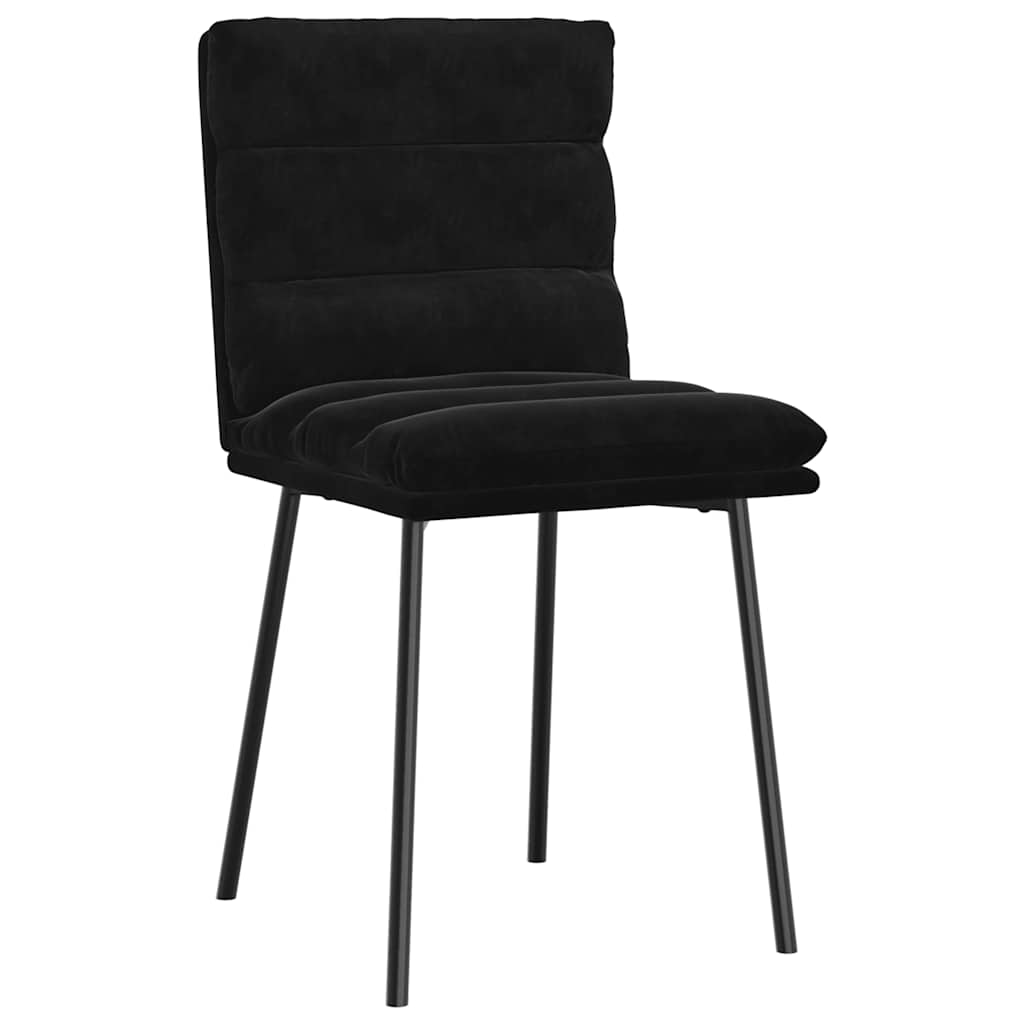 Cadeiras de jantar 2 pcs veludo preto