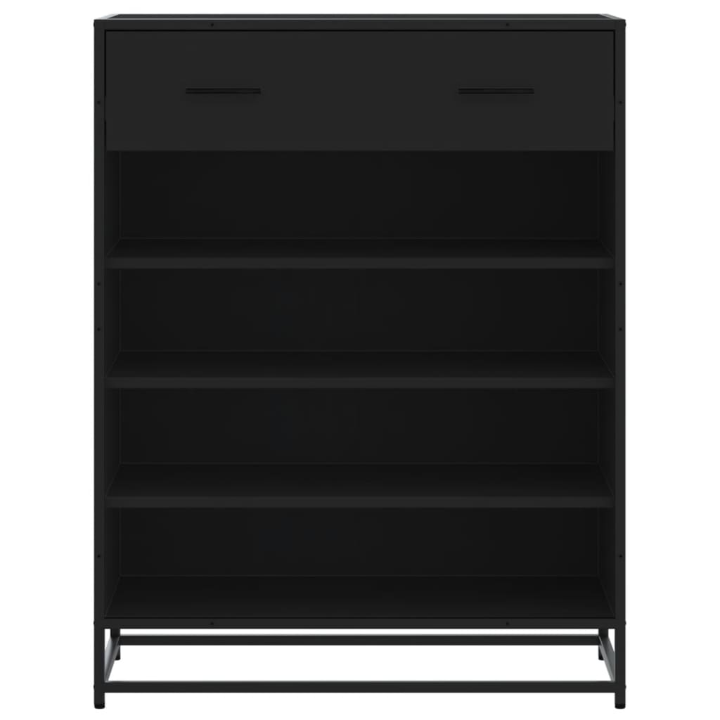Sapateira 75x38x97,5 cm derivados de madeira/metal preto