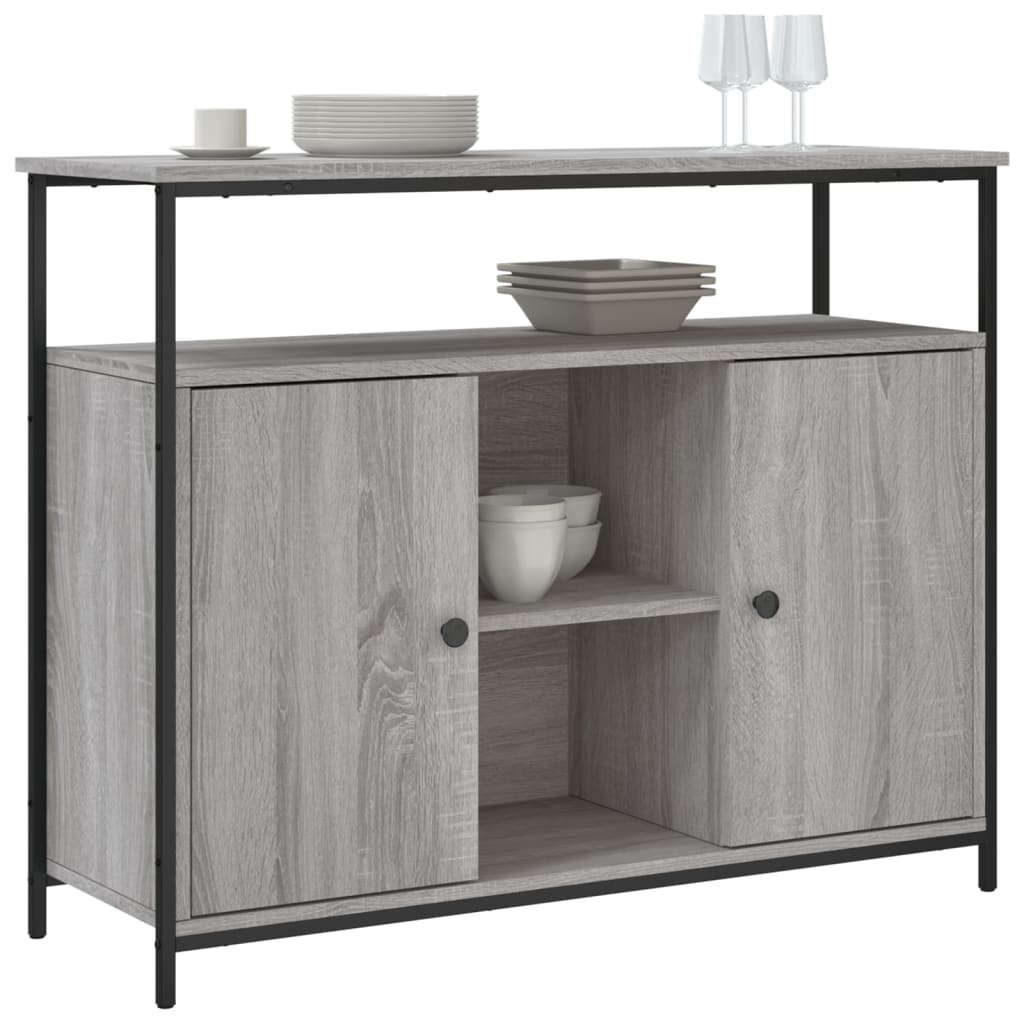Aparador 100x35x80 cm derivados de madeira cinzento sonoma