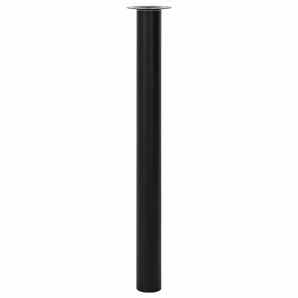 2 Pernas de mesa telescópicas, preto 710 mm-1100 mm