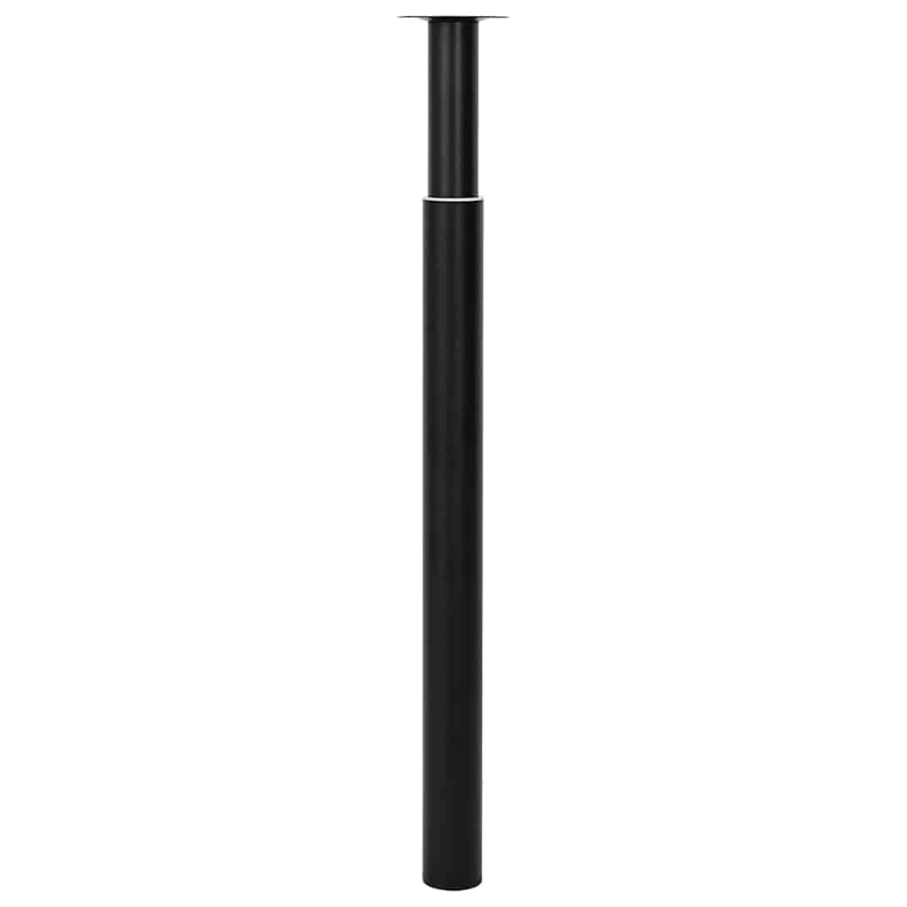 2 Pernas de mesa telescópicas, preto 710 mm-1100 mm
