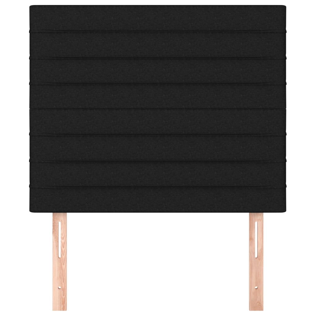 Cabeceira preta 80x5x118/128 cm tecido