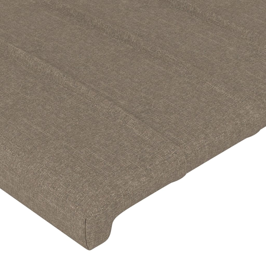 Cabeceira taupe 90x5x118/128 cm tecido