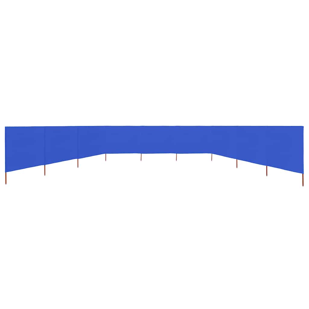 Para-vento com 9 painéis em tecido 1200x120 cm azul-ciano