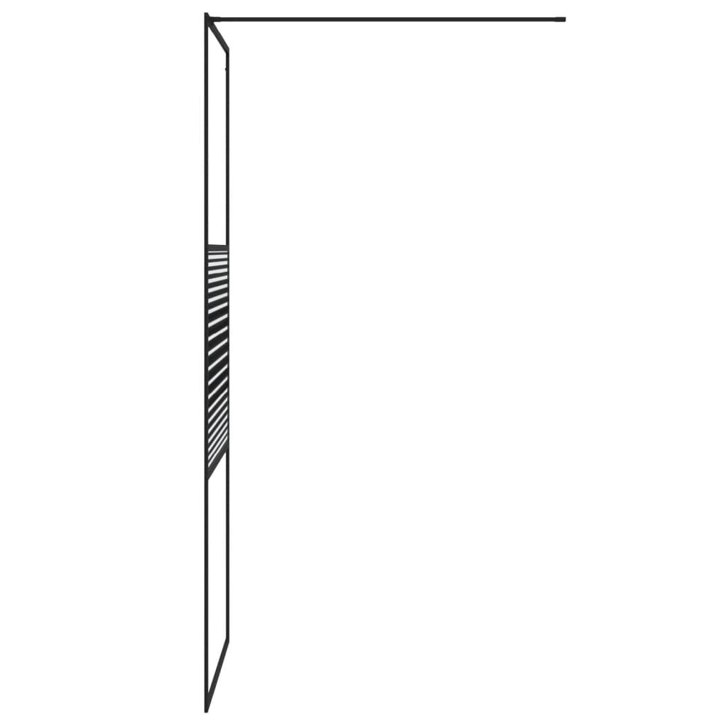 Divisória de chuveiro vidro transparente esg 80x195 cm preto