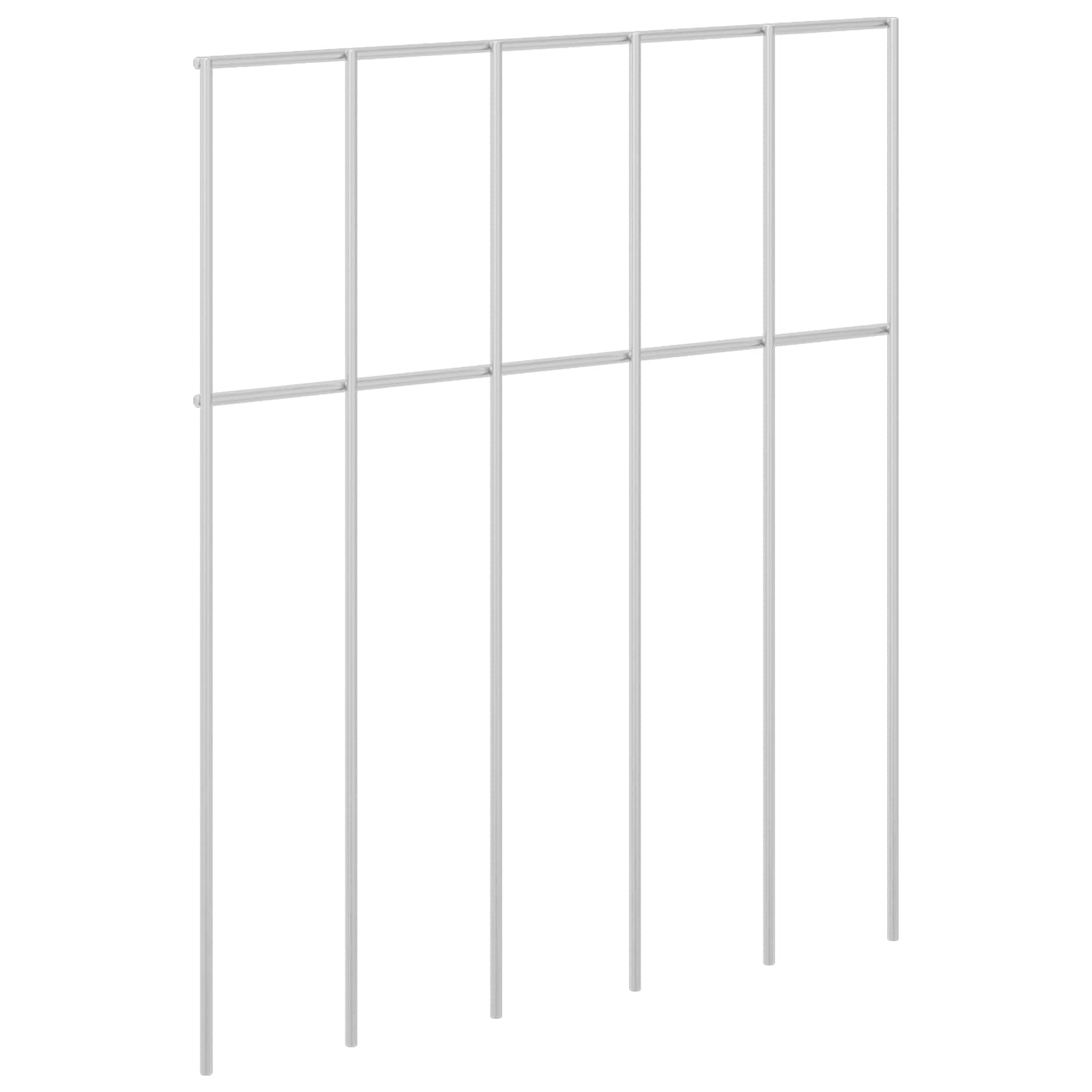 Painel de cerca para jardim 24 unid. 25 x 30 cm aço galvanizado