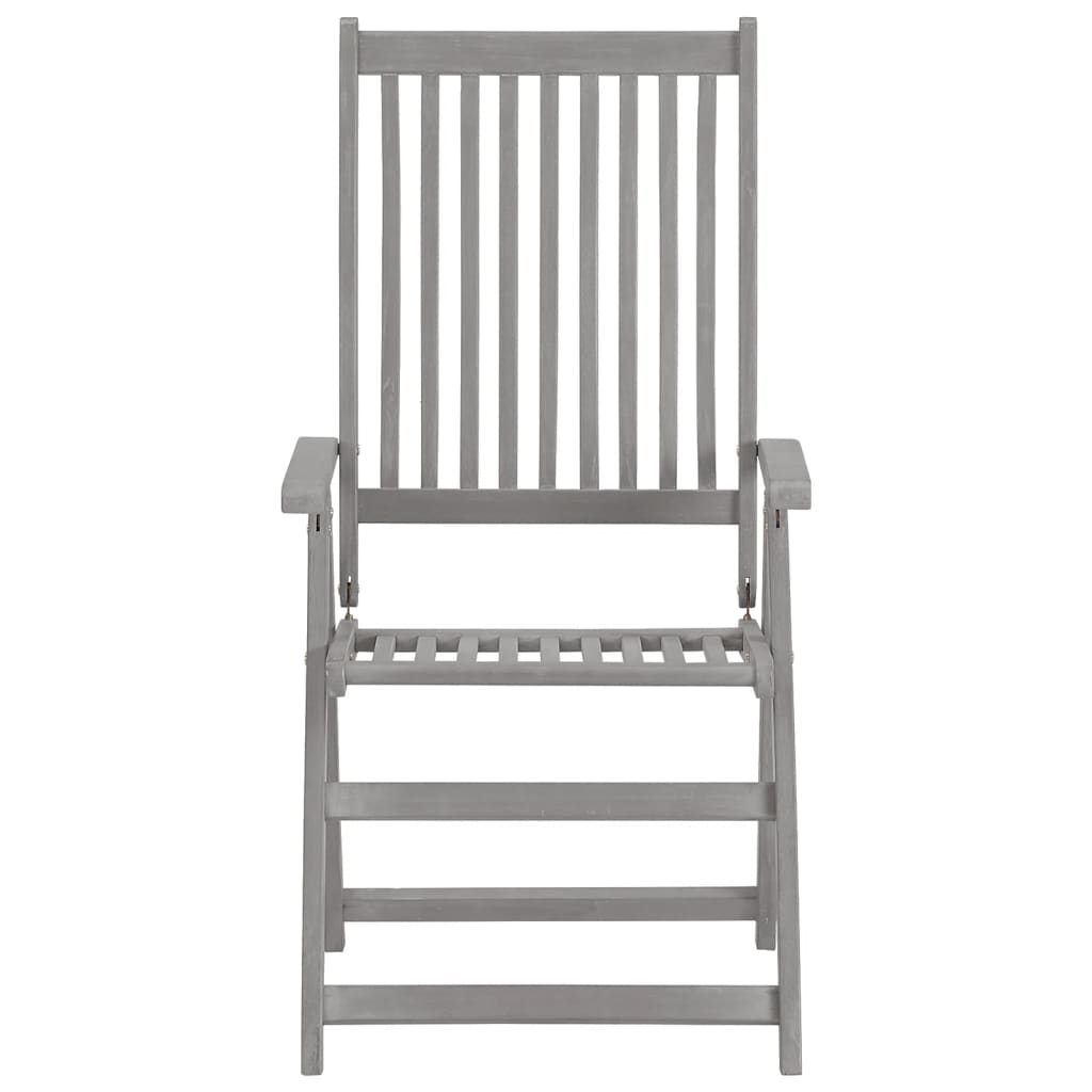 Cadeiras jardim reclináveis c/ almofadões 4 pcs acácia maciça