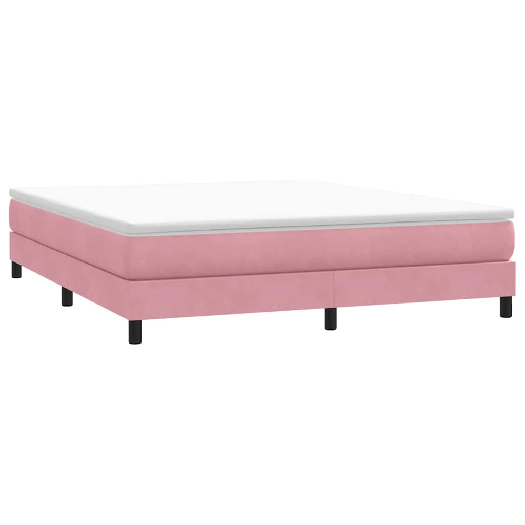 Cama sem molas/colchão 180x210 cm veludo rosa