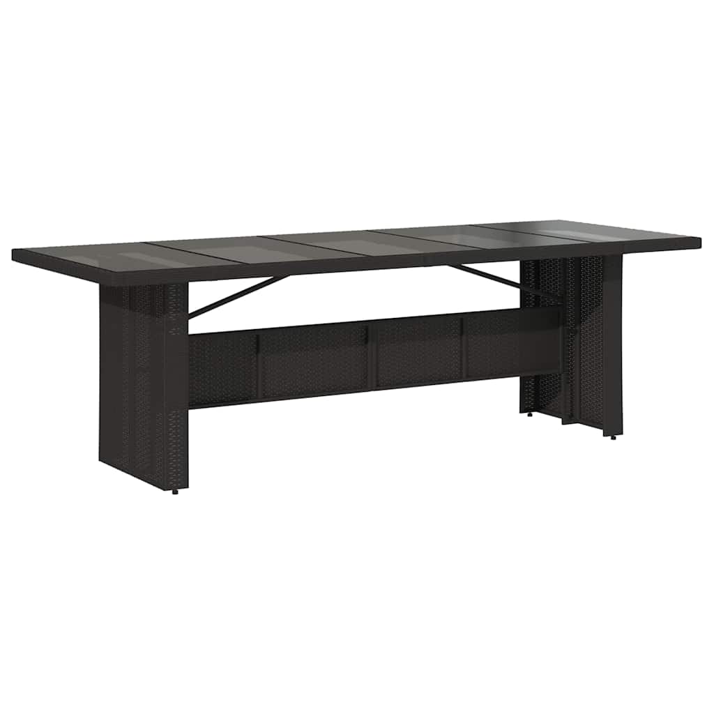 11 Pcs conjunto de bistrô p/ jardim c/ almofadões vime PE preto