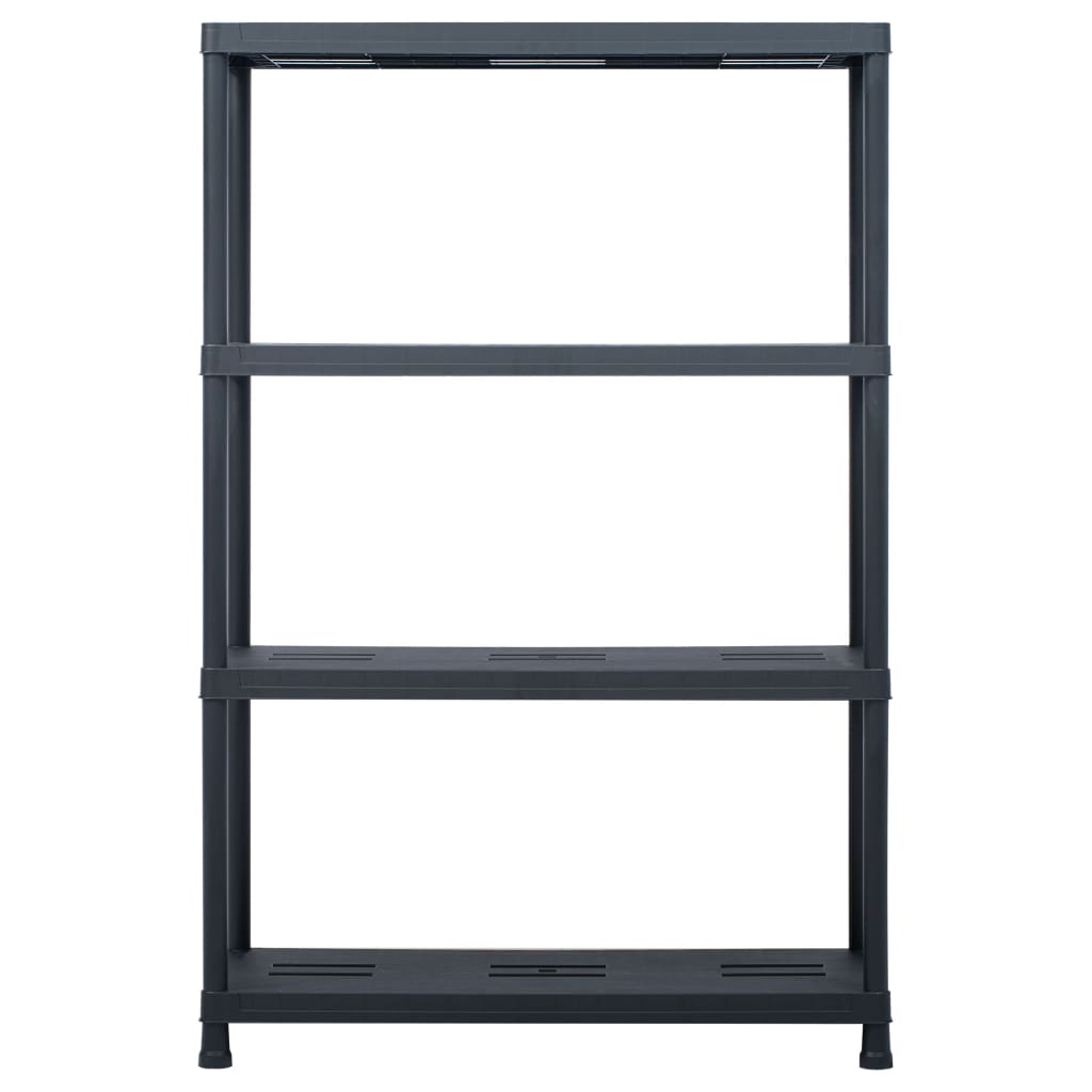 Estante de arrumação 220 kg 90x40x138 cm plástico preto