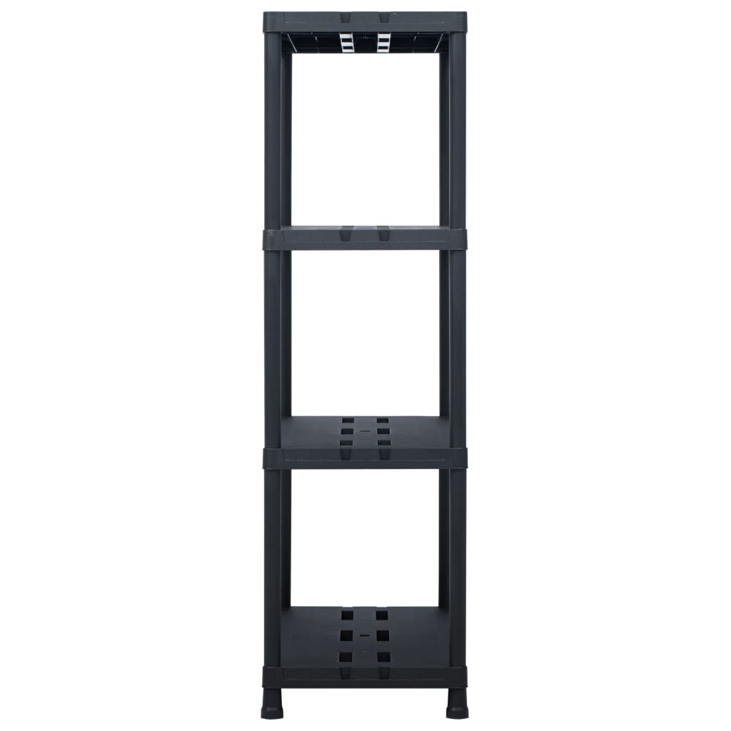 Estante de arrumação 220 kg 90x40x138 cm plástico preto