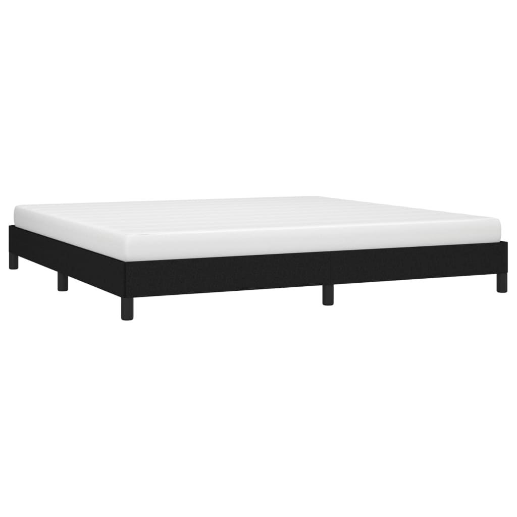 Estrutura de cama sem colchão 200x200 cm tecido preto