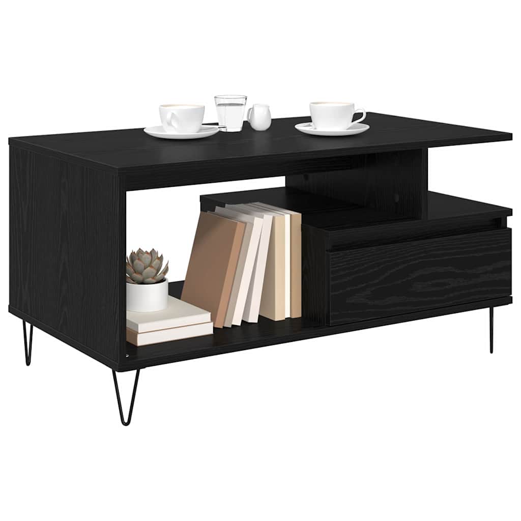 Mesa de centro carvalho preto 90 x 49 x 45 cm