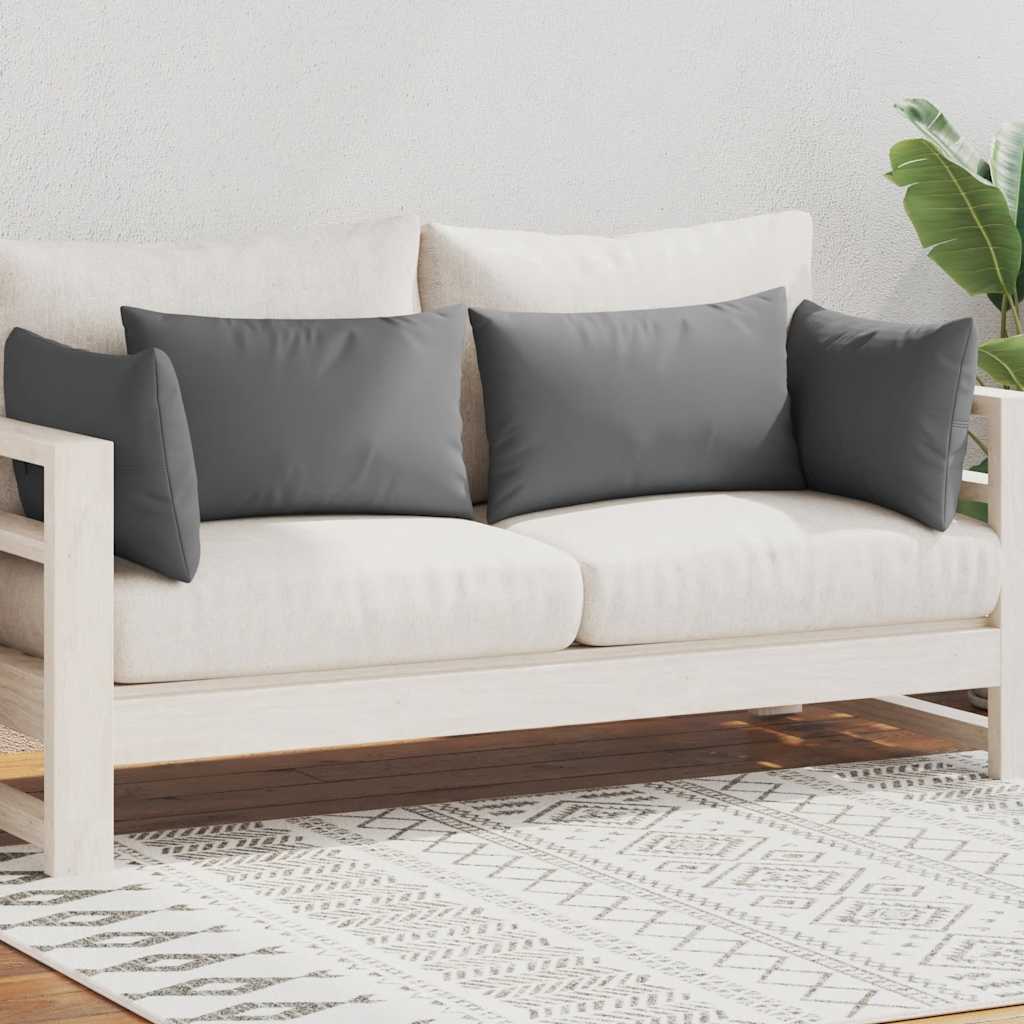 Almofadas para exterior 4 pcs 60x40 cm cinzento