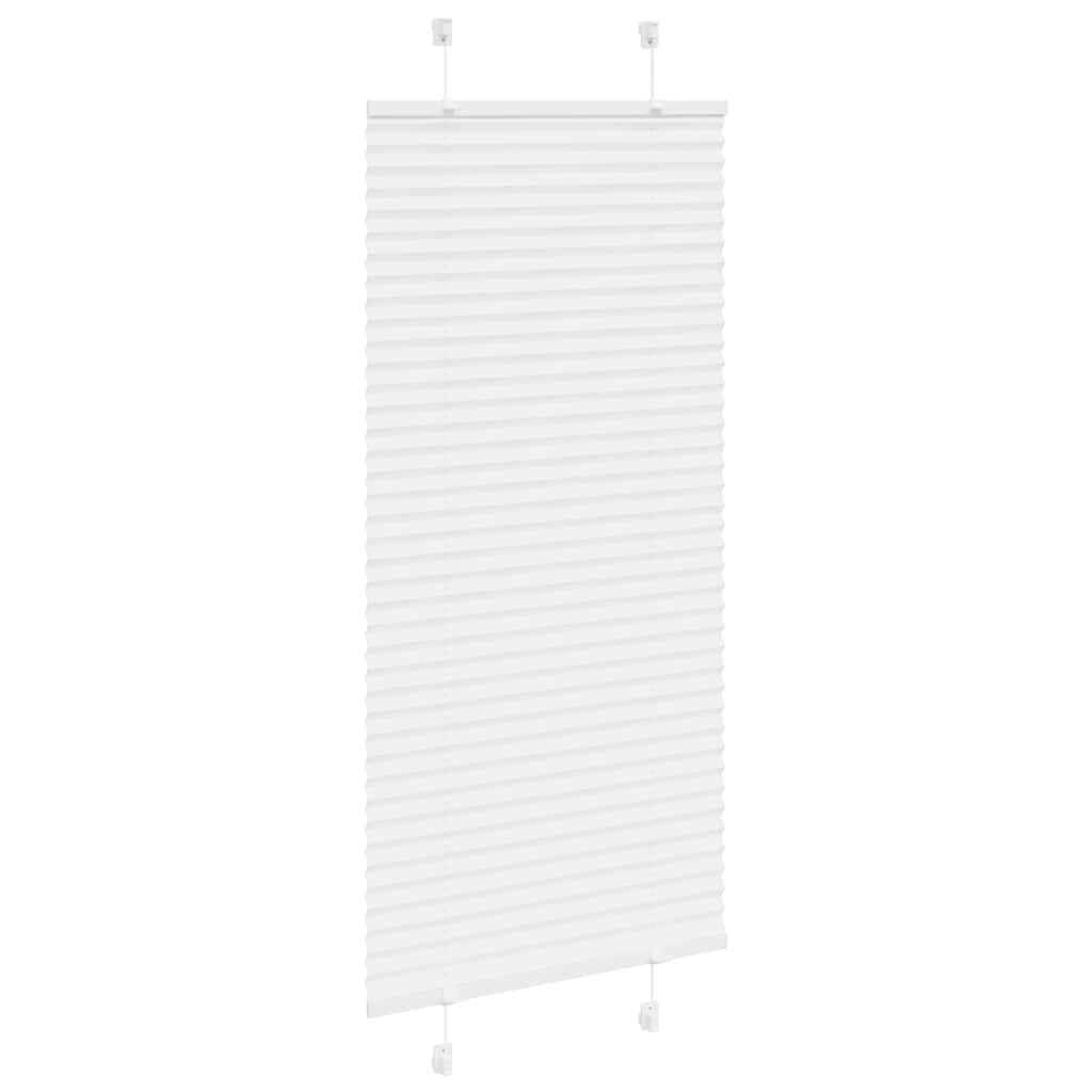 Branco plissada cega 65x150 cm largura tecido 64,4 cm poliéster