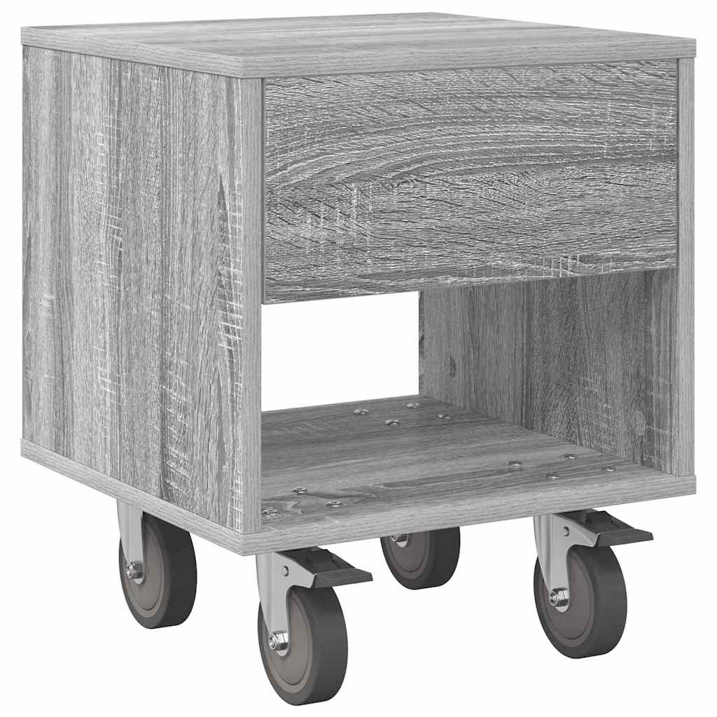Mesa-de-cabeceira cinza sonoma 40,5 x 40 x 48 cm