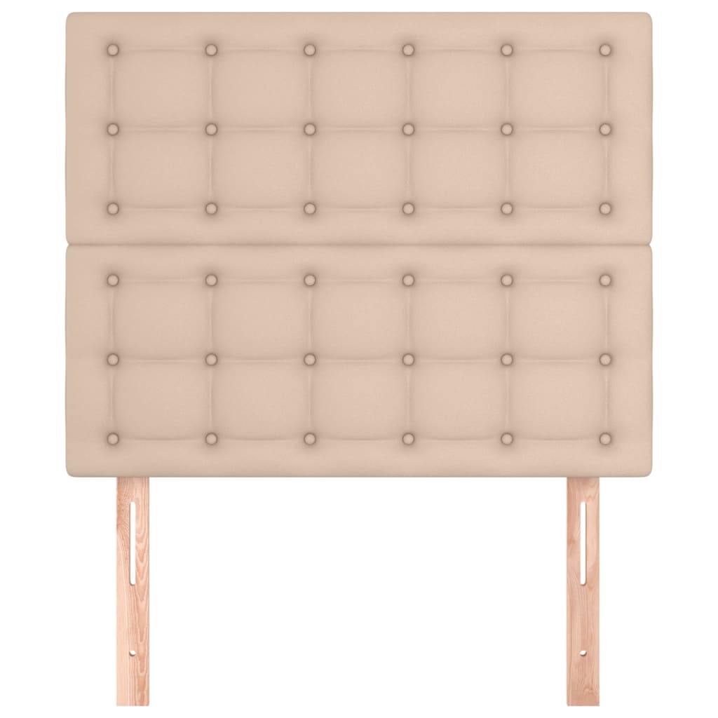 Cabeceira cappuccino 90x5x118/128 cm couro sintético