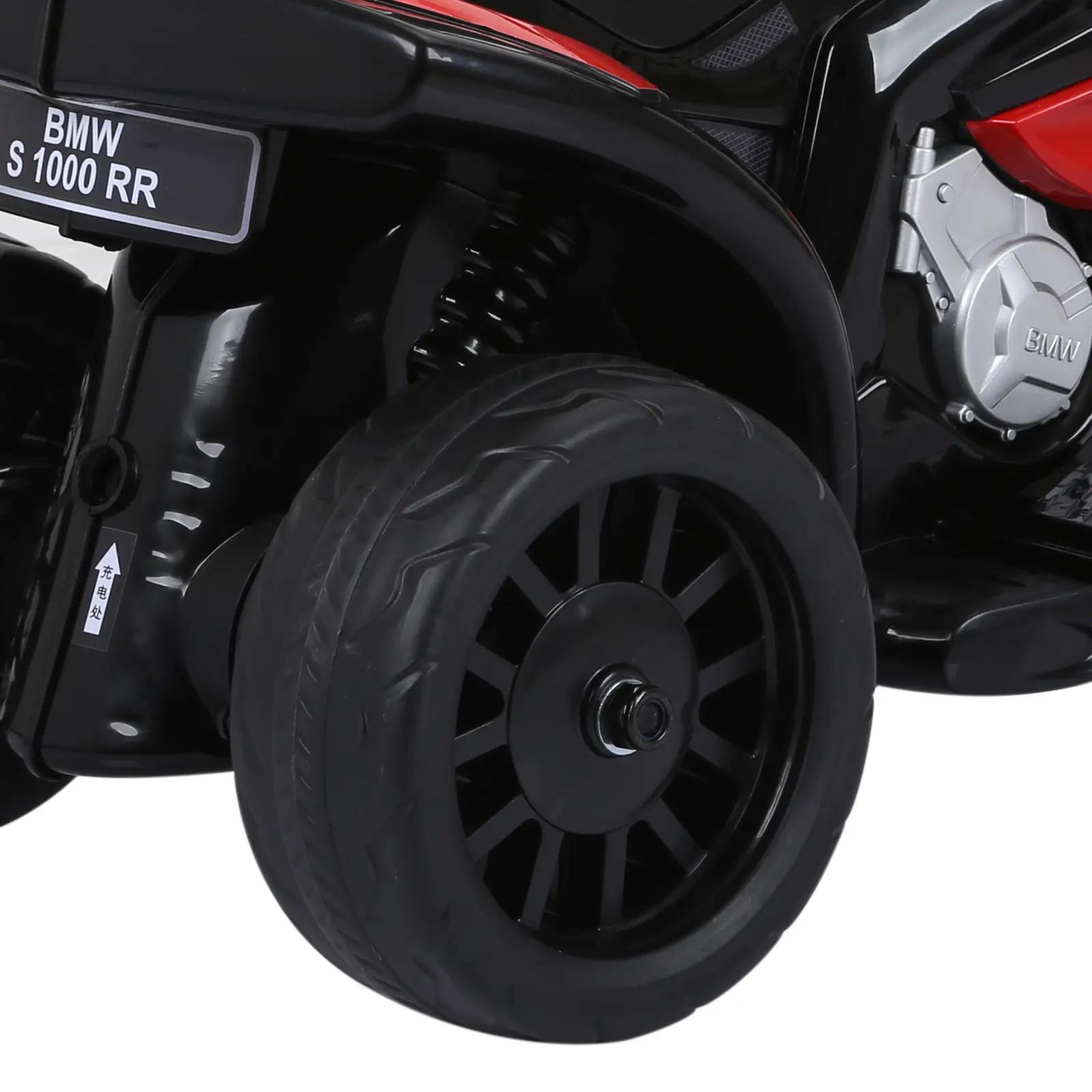 Mota elétrica bmw para crianças entre 18-36 meses 6v com faróis música e velocidade máx. de 2,5 km/h 66x37x44 cm vermelho