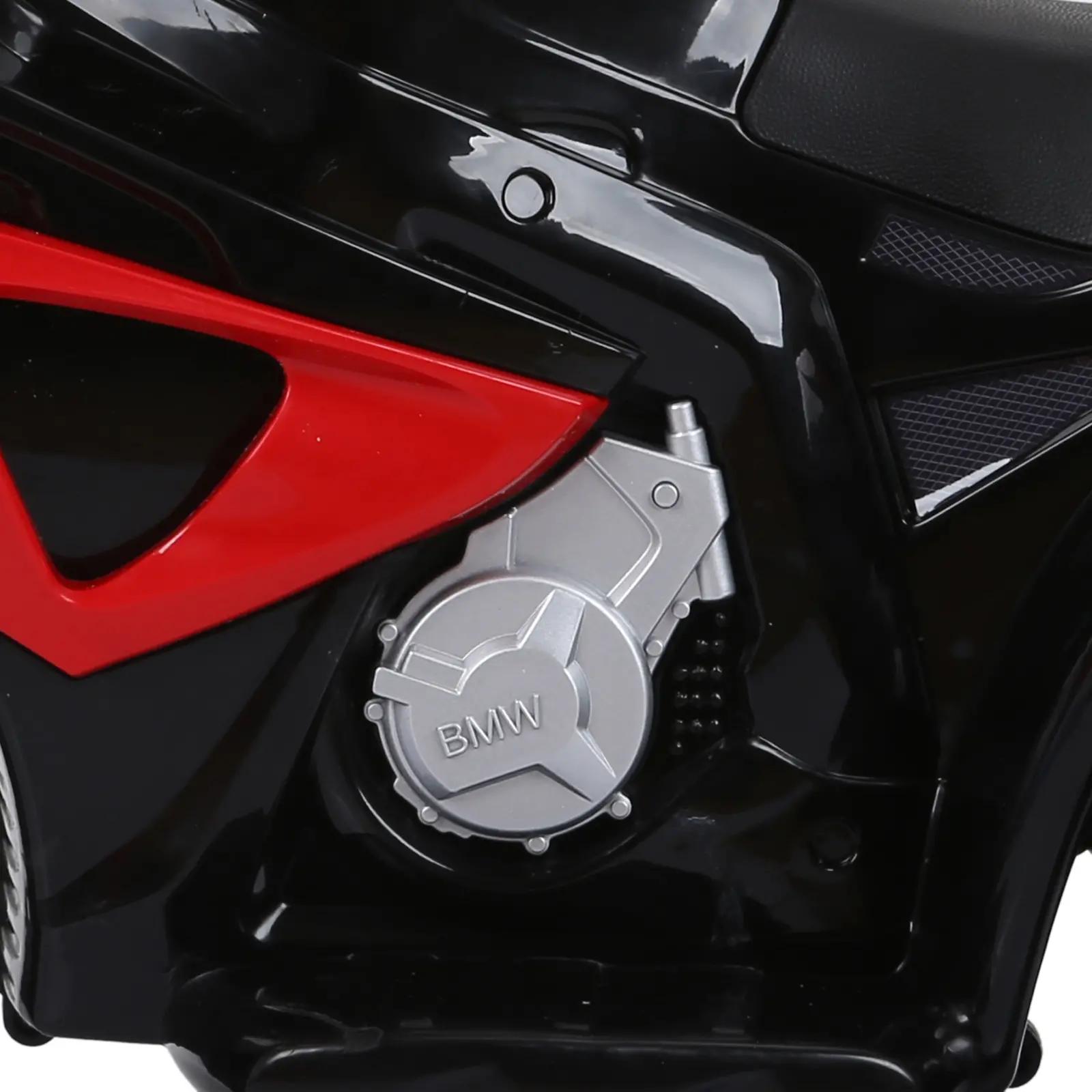 Mota elétrica bmw para crianças entre 18-36 meses 6v com faróis música e velocidade máx. de 2,5 km/h 66x37x44 cm vermelho