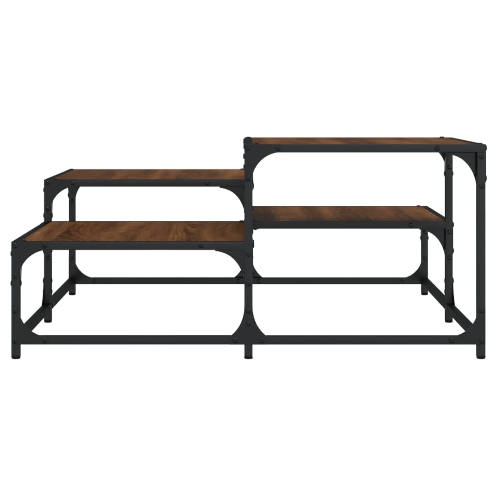 Mesa centro 87,5x87,5x40 cm derivados madeira carvalho castanho