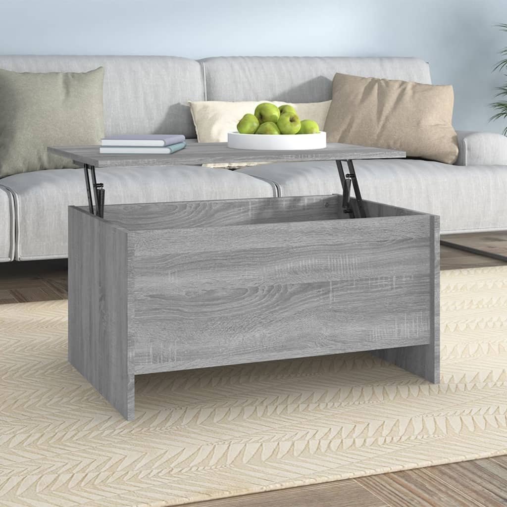 Mesa de centro 80x55,5x41,5cm derivados de madeira sonoma cinza