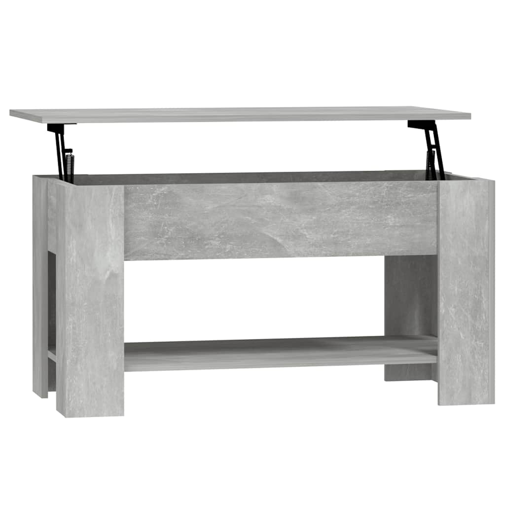 Mesa de centro 101x49x52 cm madeira processada cinza cimento