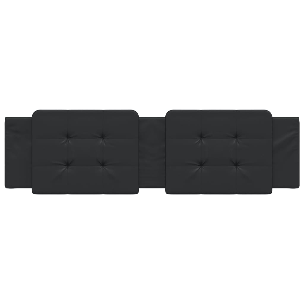 Almofadão de cabeceira zadar 180 cm couro artificial preto