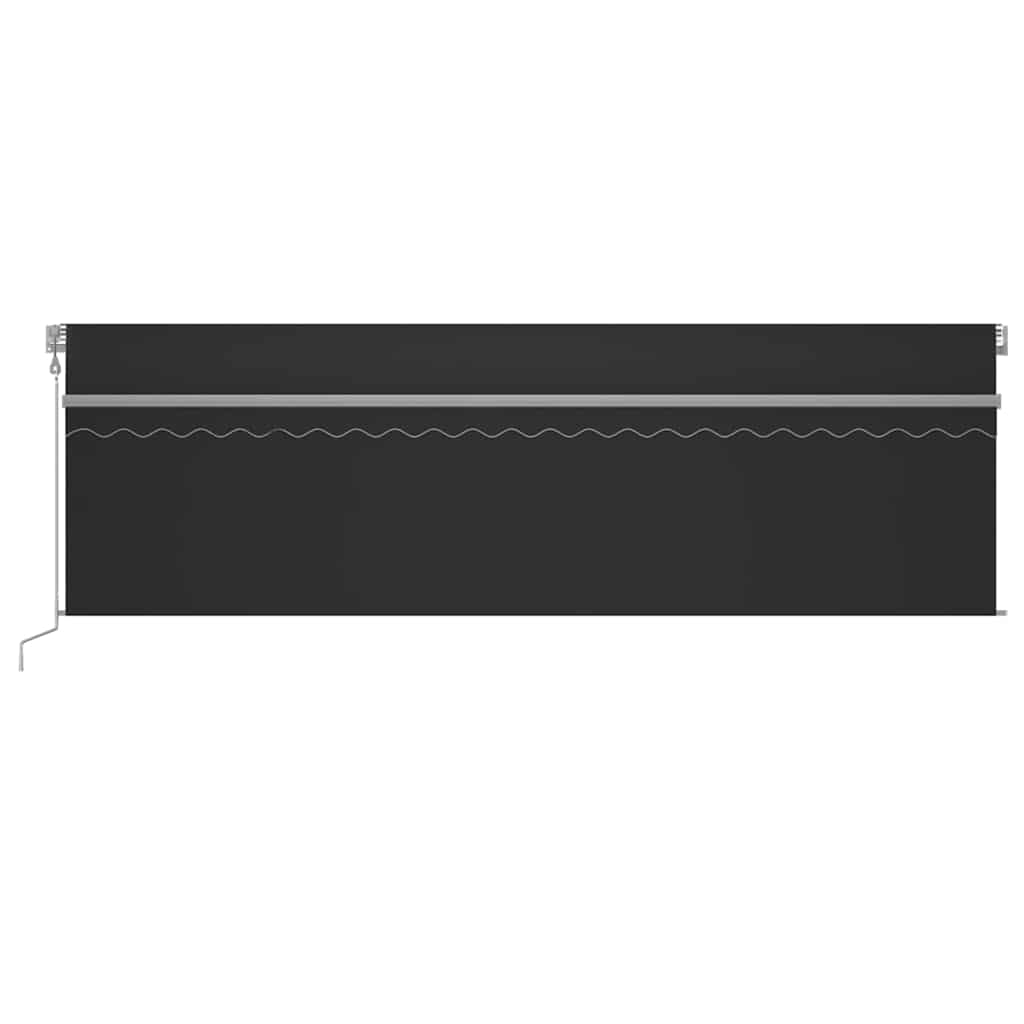 Toldo automático com estore/LED/sensor de vento 5x3 m antracite