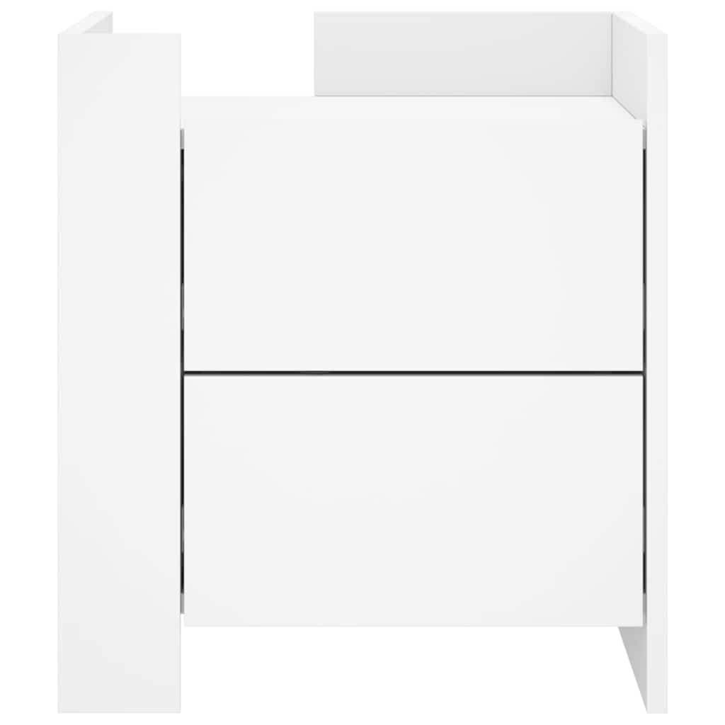 Mesa cabeceira 45x50x50 cm derivados de madeira branco