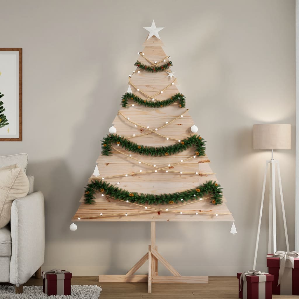 Árvore de natal em madeira decorativa 180 cm madeira maciça