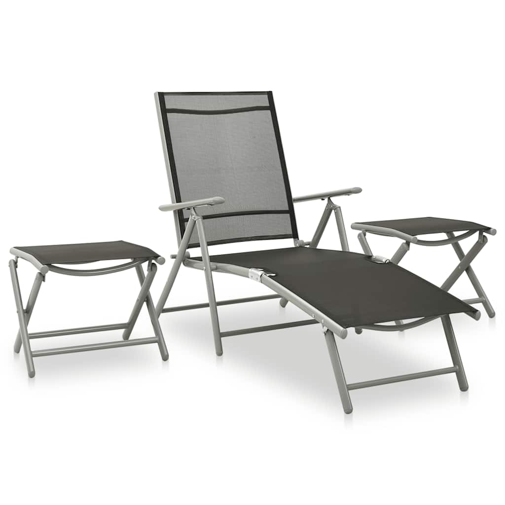 10 Pcs conjunto de jantar para jardim preto e prateado