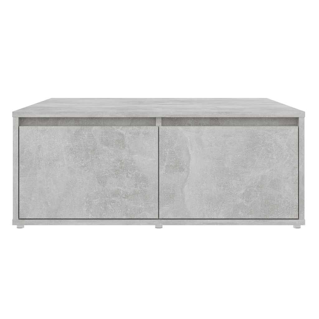 Mesa de centro 80x80x31 cm contraplacado cinzento cimento