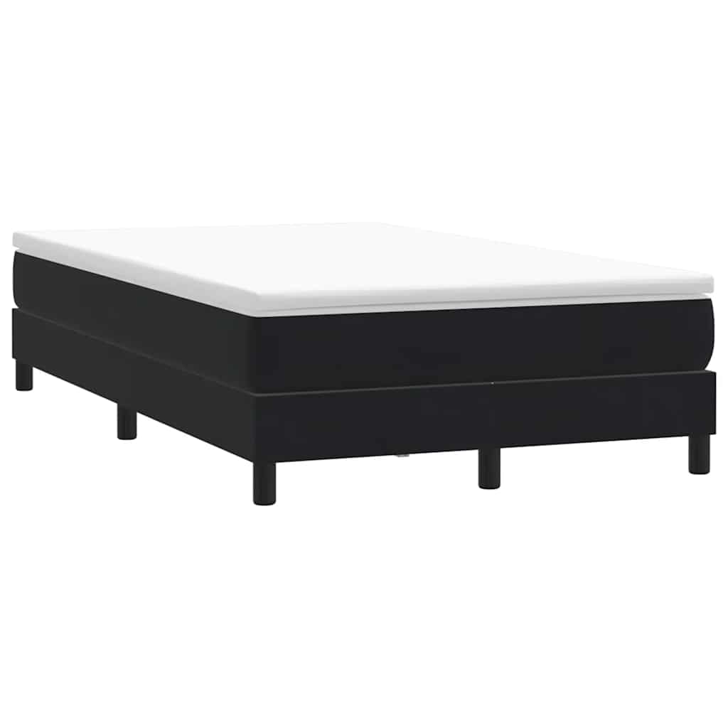 Box cama de mola sem colchão preto 120x210 cm veludo