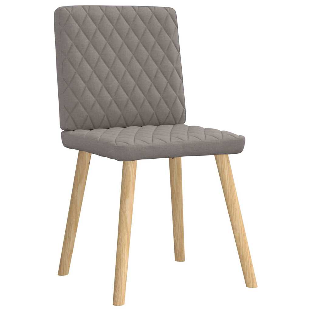 Cadeiras de jantar 6 pcs tecido cinzento-acastanhado