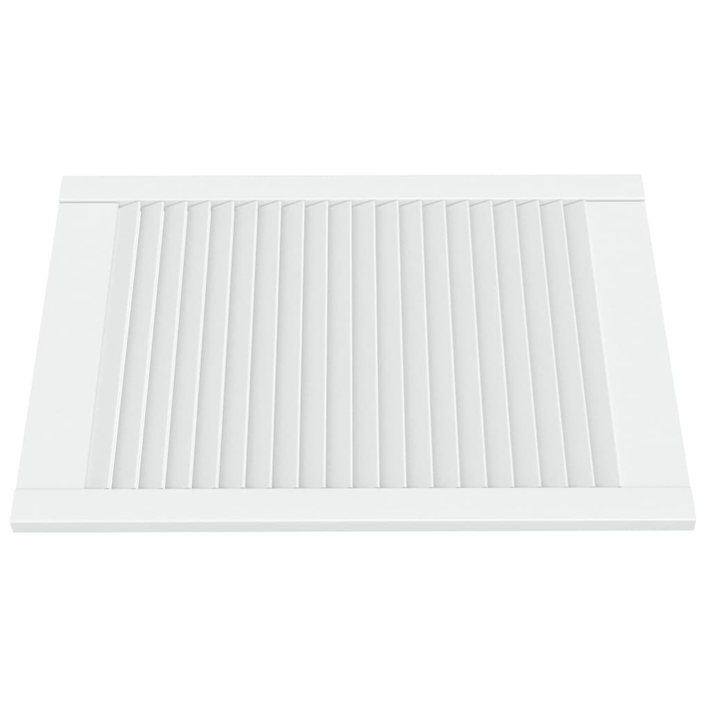 Portas de armário 2 pcs design de persiana pinho maciço branco
