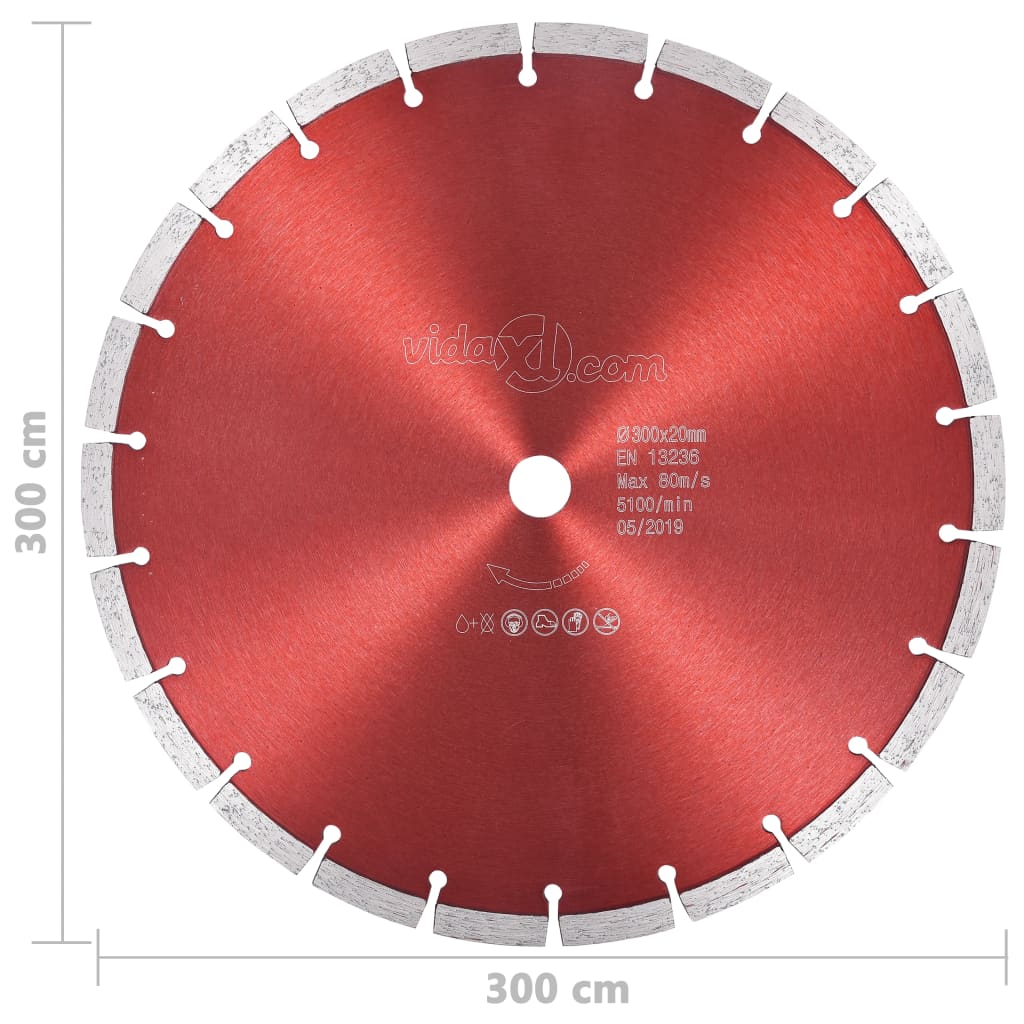 Disco de corte de diamante aço 300 mm
