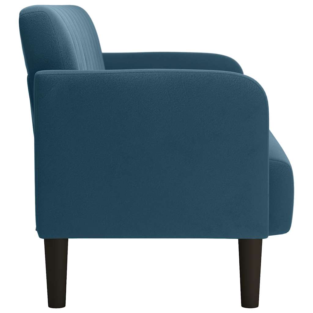 Sofá-luvas 109 cm veludo azul