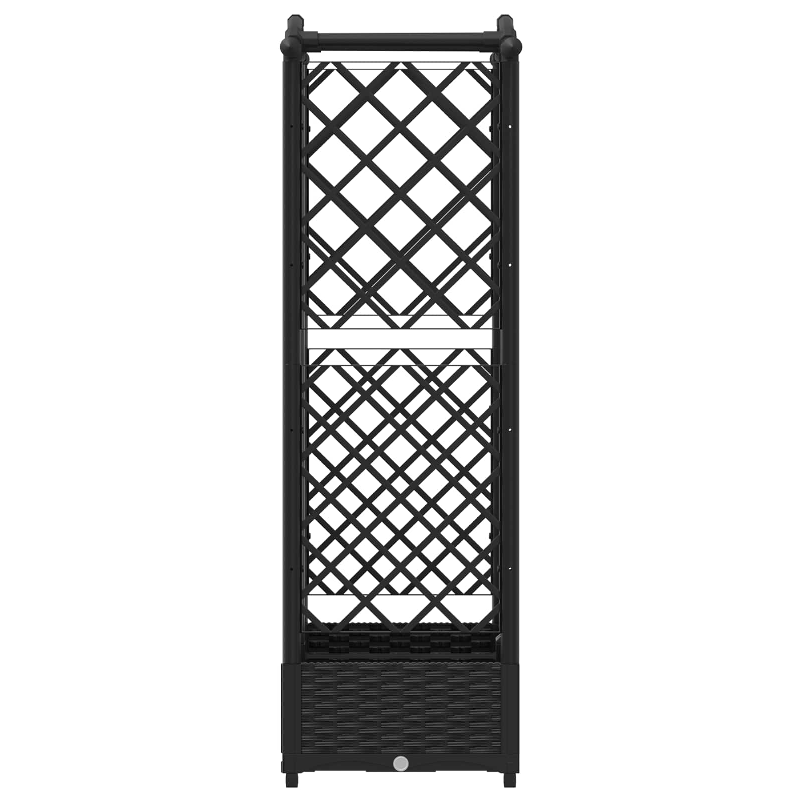 Cama elevada com treliça e telhado preto 124 x 40 x 123 cm PP