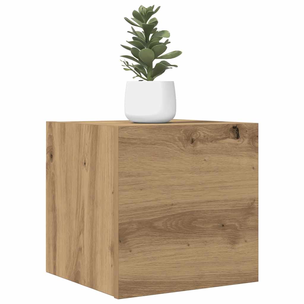 Móvel de TV de parede 2 pcs 30,5x30x30 cm carvalho artisiano