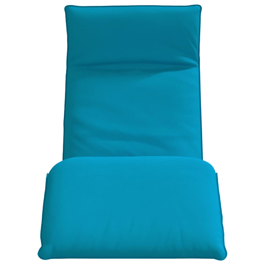 Espreguiçadeira dobrável 175x54x8,5 cm tecido oxford azul-claro