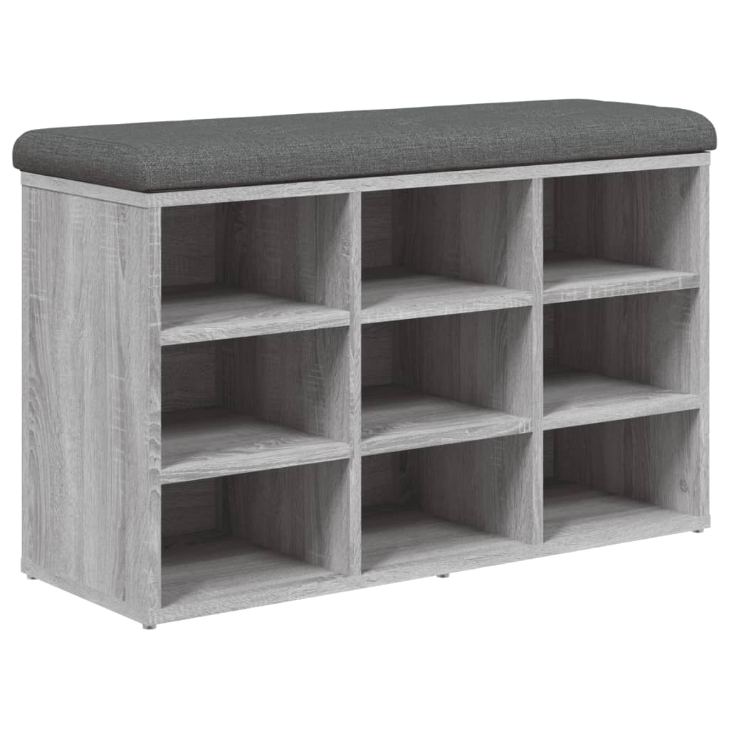 Banco sapateira 82x32x50 cm derivados madeira cinzento sonoma