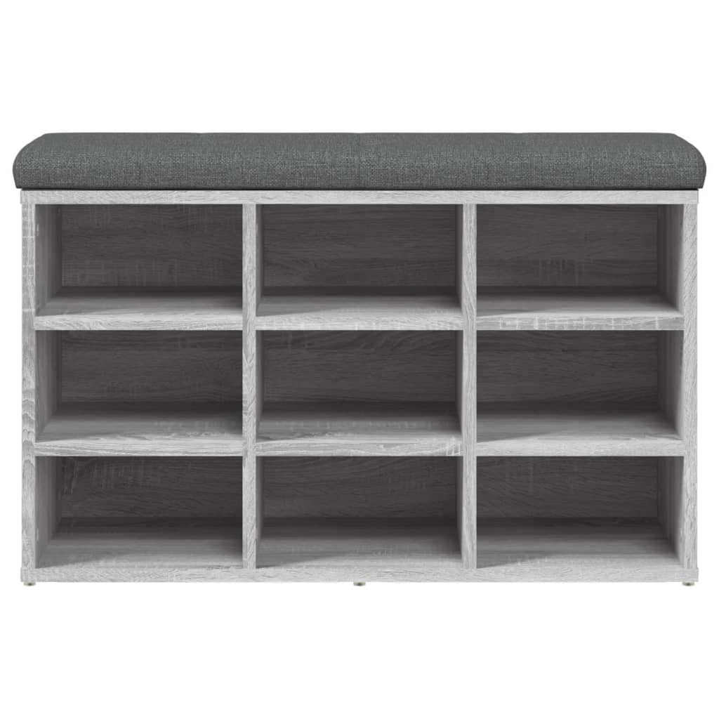 Banco sapateira 82x32x50 cm derivados madeira cinzento sonoma